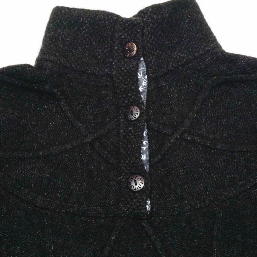 Horny Toad Black Joanna Lambswool Knit Sweater Size Large - Picture 6 of 8